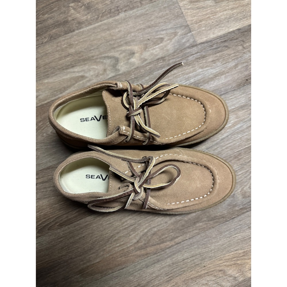 SeaVees Hayward Platform Tan Suede Moccasin Shoes Womens 8 - Picture 3 of 7